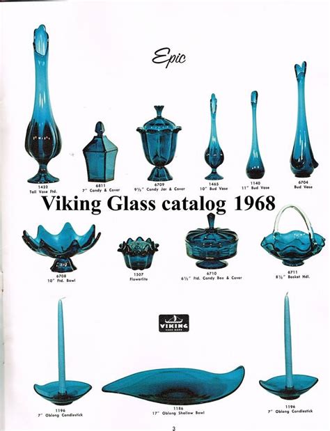 From the late 1940s through the early 1990s sour cream. . Viking glass catalog
